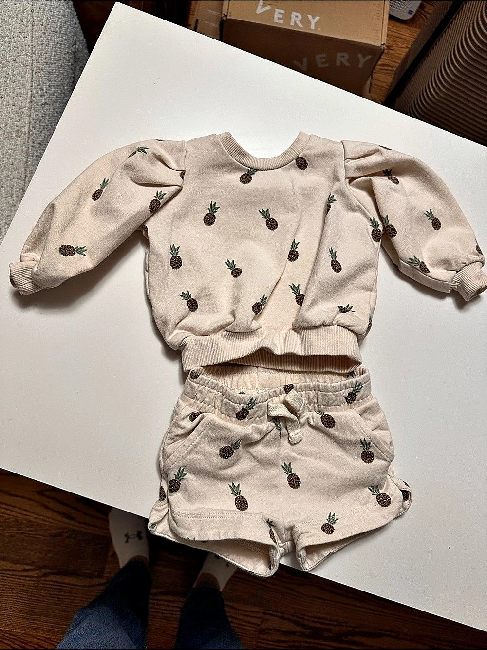 Pineapple Print two-piece set